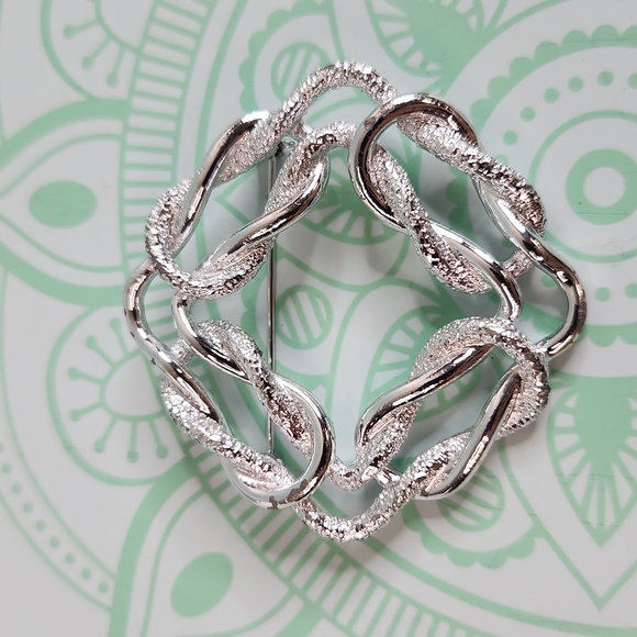 Vintage Signed Emmons Silver-tone Brooch Pin - Picture 2 of 5